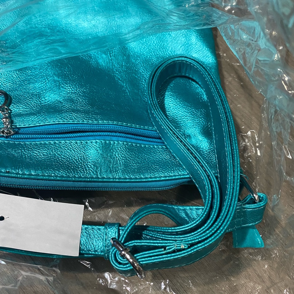 Turquoise/ teal bejeweled handbag RARE